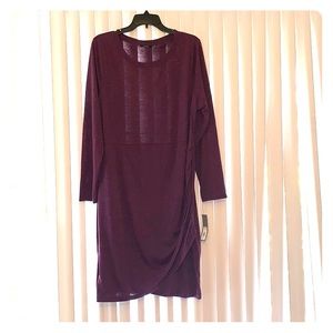 Long sleeve light sweater dress